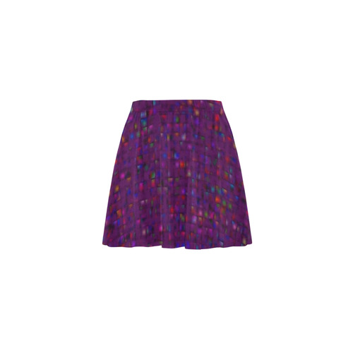 Antique Texture Plum Mini Skating Skirt (Model D36)