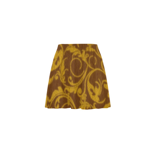 Mango Cinnamon Swirls Mini Skating Skirt (Model D36)
