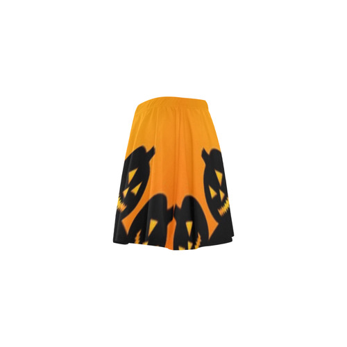 Halloween Jack-o-Lanterns Mini Skating Skirt (Model D36)