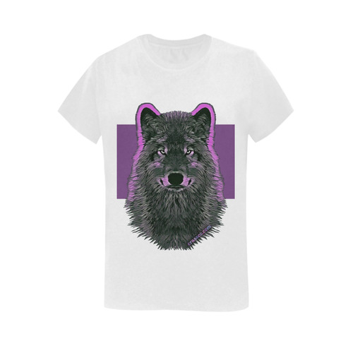 WOLF PINK II Women's T-Shirt in USA Size (Two Sides Printing)