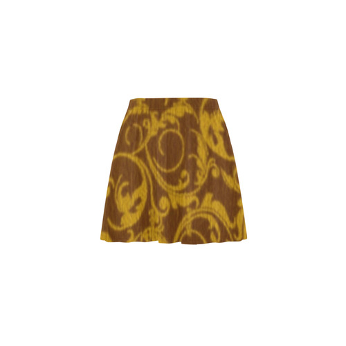 Mango Cinnamon Swirls Mini Skating Skirt (Model D36)