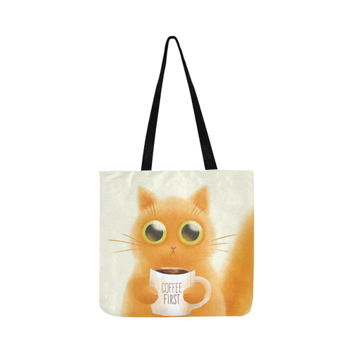 Cute Orange Kitten Coffee Mug Reusable Shopping Bag Model 1660 (Two sides)