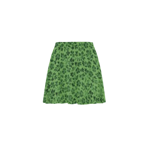 Ivy Green Vintage Flowers Mini Skating Skirt (Model D36)