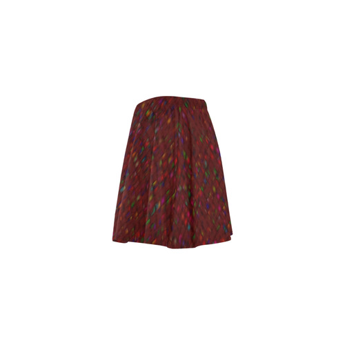 Antique Texture Garnet Mini Skating Skirt (Model D36)