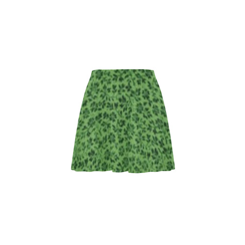 Ivy Green Vintage Flowers Mini Skating Skirt (Model D36)