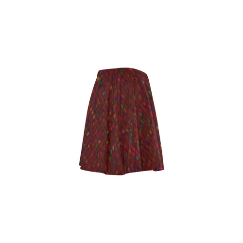 Antique Texture Garnet Mini Skating Skirt (Model D36)
