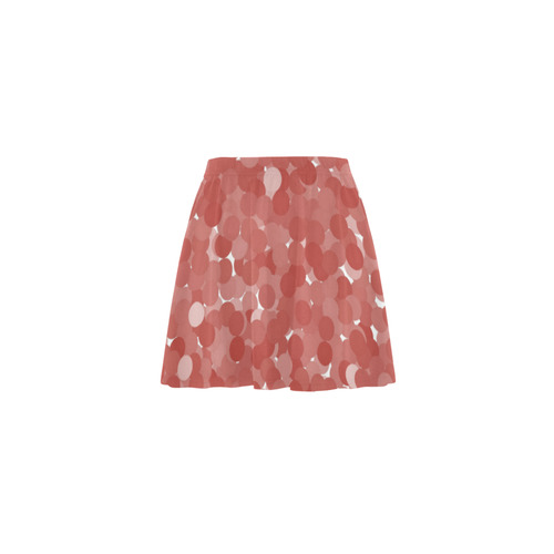 Aurora Red Bubbles Mini Skating Skirt (Model D36)