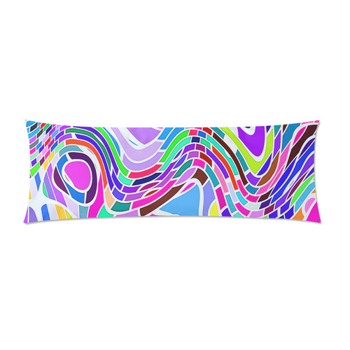Abstract Pop Colorful Swirls Custom Zippered Pillow Case 21"x60"(Two Sides)