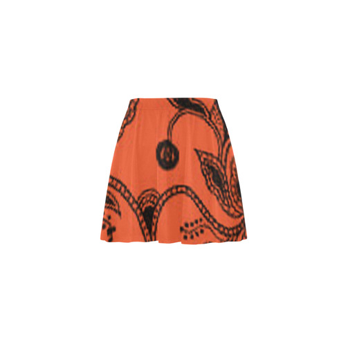 Flame Floral Mini Skating Skirt (Model D36)