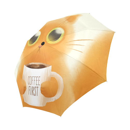 Cute Orange Kitten Coffee Mug Auto-Foldable Umbrella (Model U04)