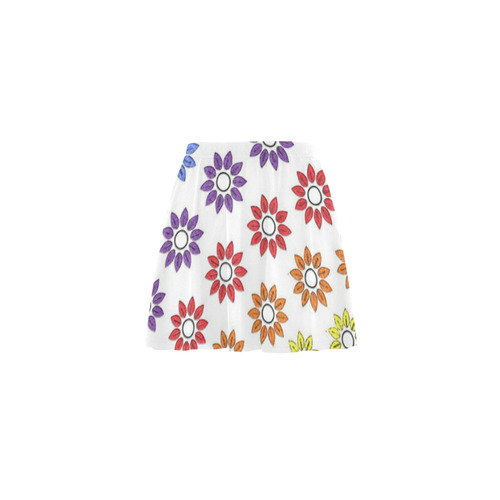 Rainbow Floral Mini Skating Skirt (Model D36)