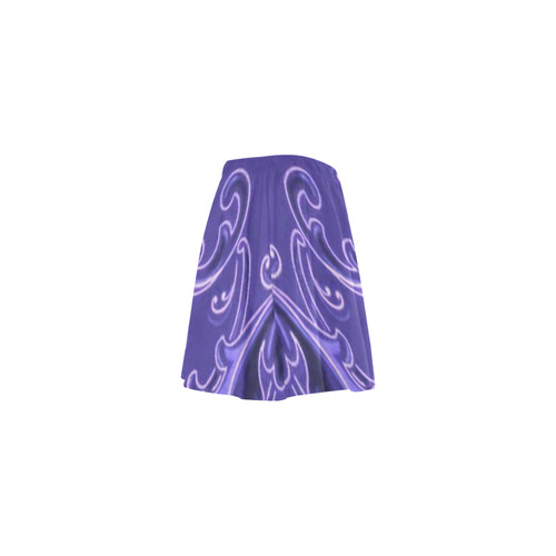 Vintage Swirls Purple Mini Skating Skirt (Model D36)