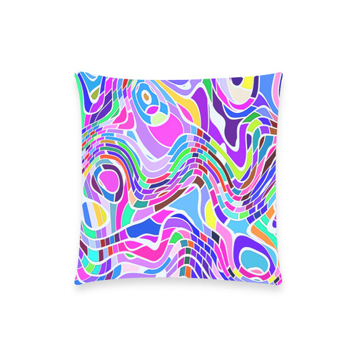 Abstract Pop Colorful Swirls Custom  Pillow Case 18"x18" (one side) No Zipper
