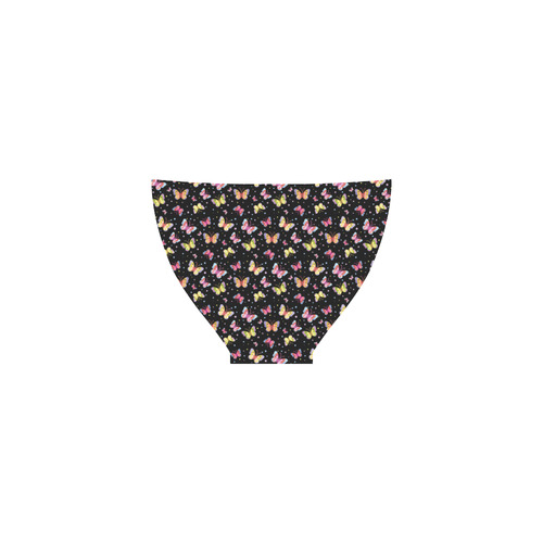 Watercolor Butterflies Black Edition Custom Bikini Swimsuit