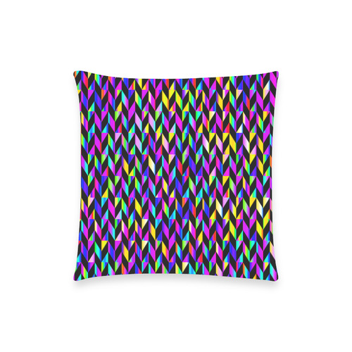 Purple Blue Rainbow Polygon Custom  Pillow Case 18"x18" (one side) No Zipper