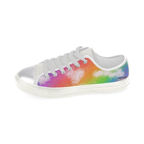 Rainbow Love. Inspired by the Magic Island of Gotland. Women's Classic Canvas Shoes (Model 018)