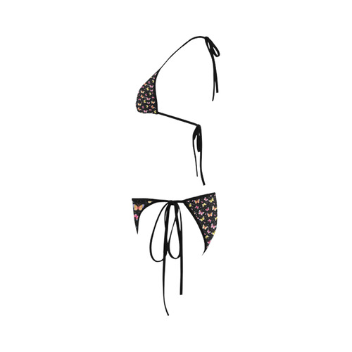 Watercolor Butterflies Black Edition Custom Bikini Swimsuit