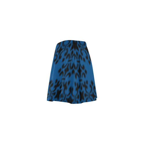 Lapis Blue Damask Mini Skating Skirt (Model D36)