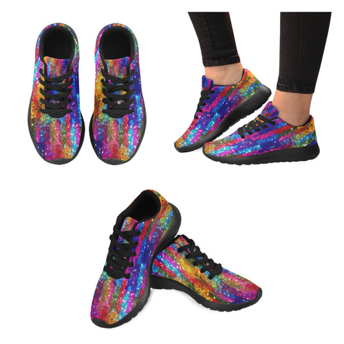multicolor sequin shoes