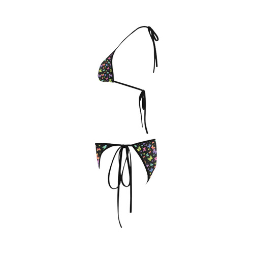 Colorful Butterflies Black Edition Custom Bikini Swimsuit
