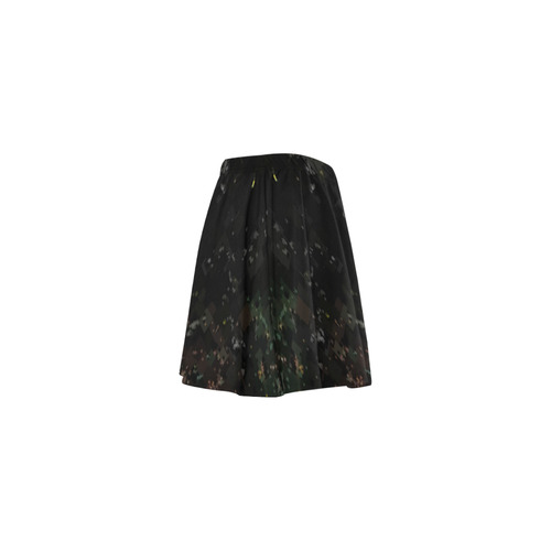 Dark Rock Pixel Waterfall Mini Skating Skirt (Model D36)