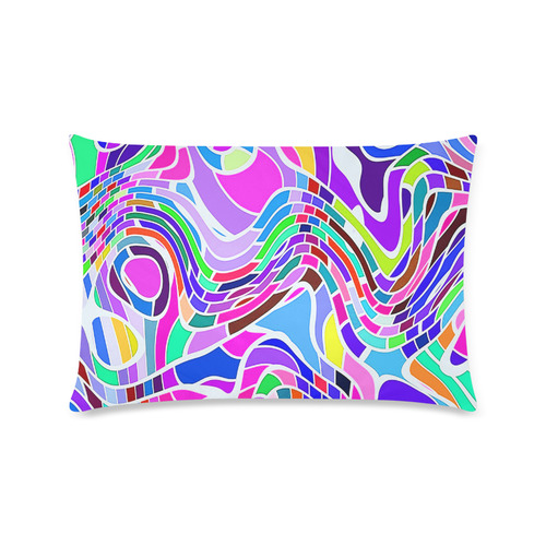 Abstract Pop Colorful Swirls Custom Rectangle Pillow Case 16"x24" (one side)