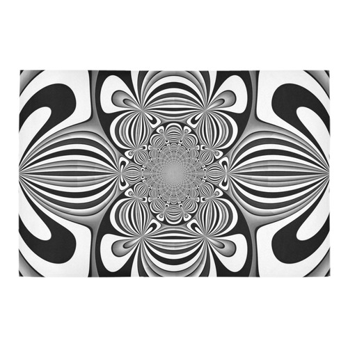 Shades of Grey Flower Ornament Azalea Doormat 24" x 16" (Sponge Material)