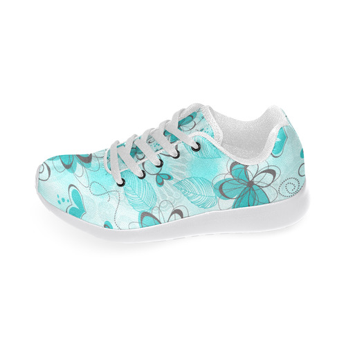 Teal Dreams Doodle Women’s Running Shoes (Model 020)
