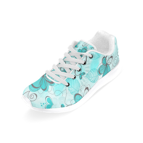 Teal Dreams Doodle Women’s Running Shoes (Model 020)