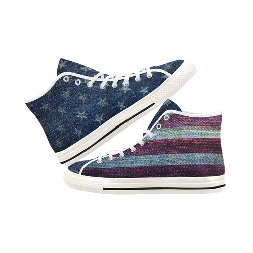 Vancouver Canvas American Flag High Top Shoes Vancouver H Women's Canvas Shoes (1013-1)