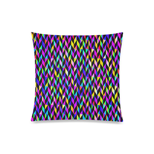 Purple Blue Rainbow Polygon Custom Zippered Pillow Case 20"x20"(One Side)