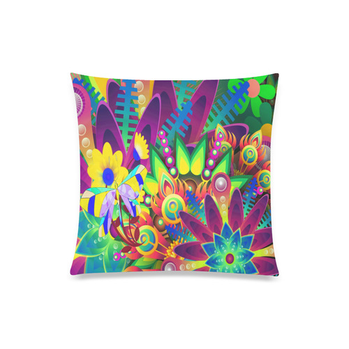 Abstract Pop Neon Fantasy Custom Zippered Pillow Case 20"x20"(One Side)