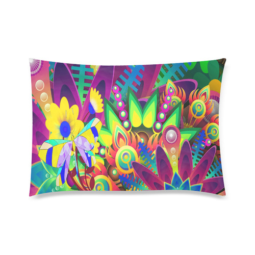 Abstract Pop Neon Fantasy Custom Zippered Pillow Case 20"x30" (one side)