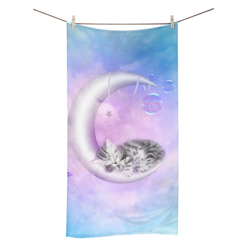 Cute sleeping kitten Bath Towel 30"x56"