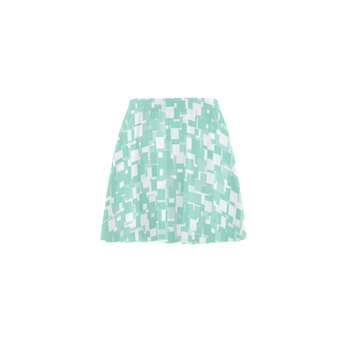 Beach Glass Pixels Mini Skating Skirt (Model D36)