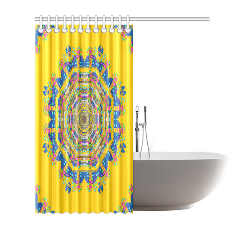 Happy fantasy earth mandala Shower Curtain 66"x72"