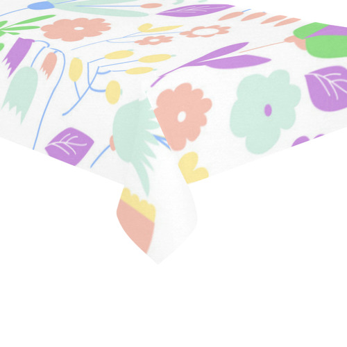 Cute Floral Pattern Cotton Linen Tablecloth 60"x120"