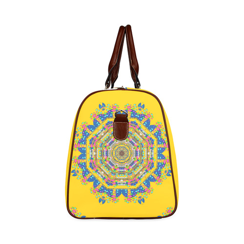 Happy fantasy earth mandala Waterproof Travel Bag/Large (Model 1639)