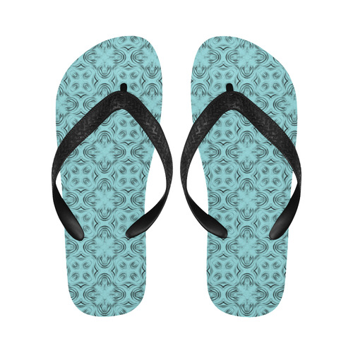 Island Paradise Shadows Flip Flops for Men/Women (Model 040)