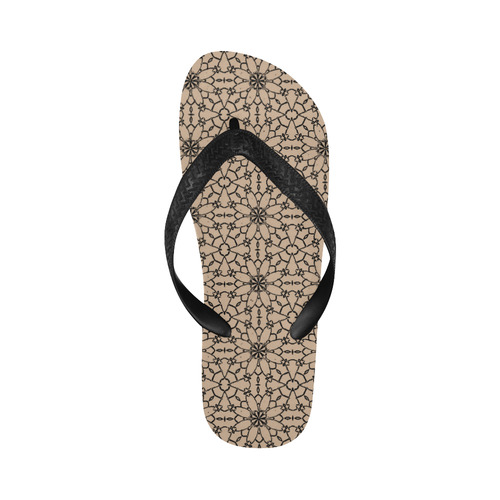 Hazelnut Lace Flip Flops for Men/Women (Model 040)