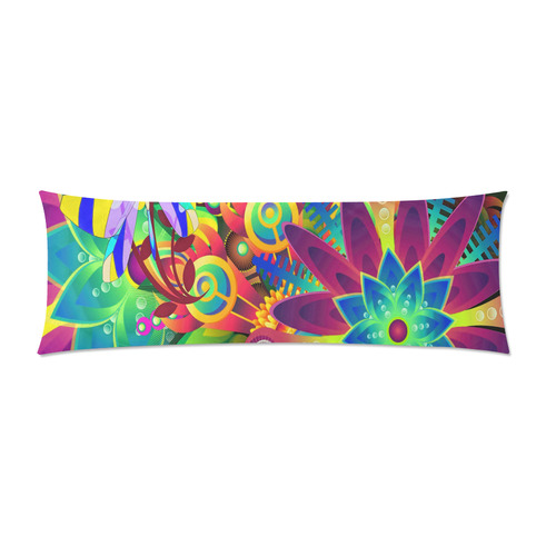 Abstract Pop Neon Fantasy Custom Zippered Pillow Case 21"x60"(Two Sides)