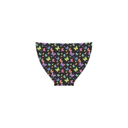 Colorful Butterflies Black Edition Custom Bikini Swimsuit