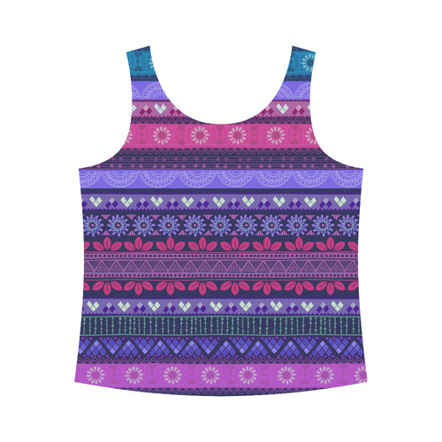 Cute Girls Tribal Pattern All Over Print Tank Top for Women (Model T43)