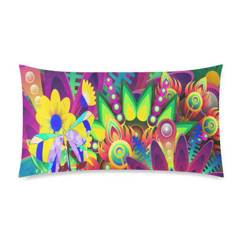 Abstract Pop Neon Fantasy Custom Rectangle Pillow Case 20"x36" (one side)
