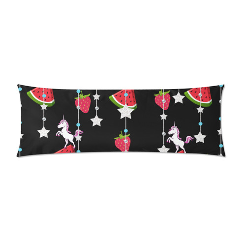 rockabilly unicorns Custom Zippered Pillow Case 21"x60"(Two Sides)