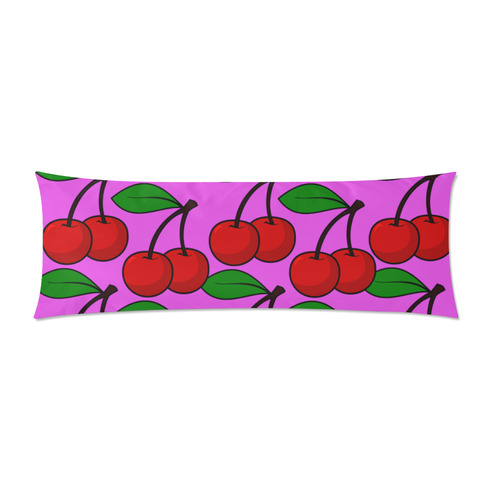 cherry Custom Zippered Pillow Case 21"x60"(Two Sides)