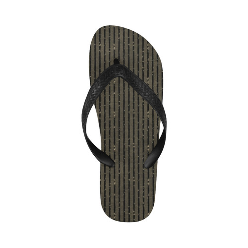 Brown Stripe Flip Flops for Men/Women (Model 040)