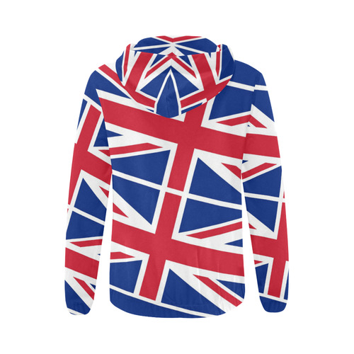 UK All Over Print Full Zip Hoodie for Women (Model H14)