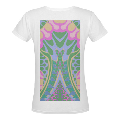 gatsby003 Women's Deep V-neck T-shirt (Model T19)