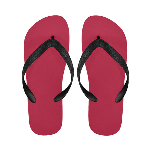 Lipstick Red Flip Flops for Men/Women (Model 040)